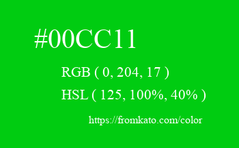Color: #00cc11