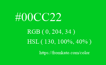 Color: #00cc22