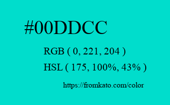 Color: #00ddcc