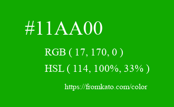 Color: #11aa00