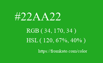 Color: #22aa22