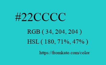 Color: #22cccc