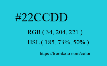 Color: #22ccdd