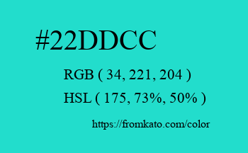 Color: #22ddcc