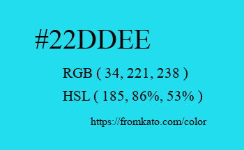 Color: #22ddee