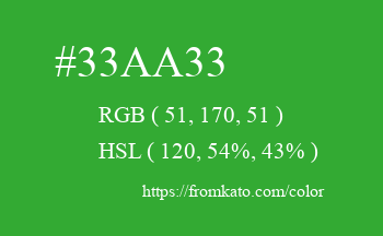 Color: #33aa33