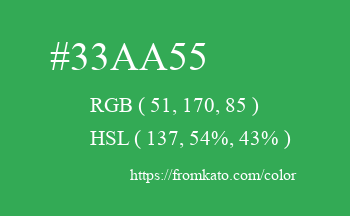 Color: #33aa55
