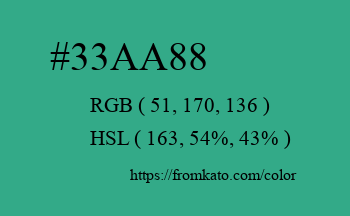 Color: #33aa88