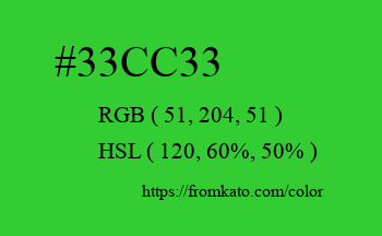Color: #33cc33