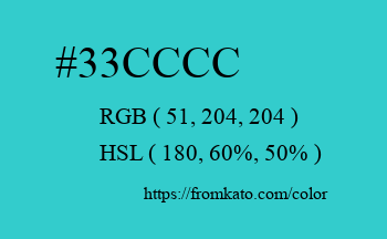 Color: #33cccc
