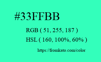 Color: #33ffbb