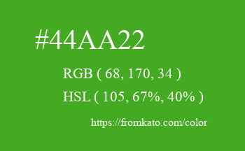 Color: #44aa22