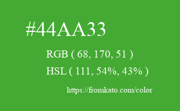 Color: #44aa33