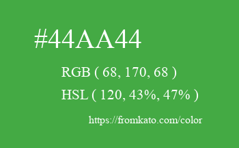 Color: #44aa44