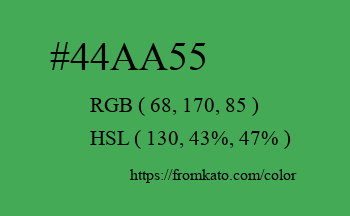 Color: #44aa55