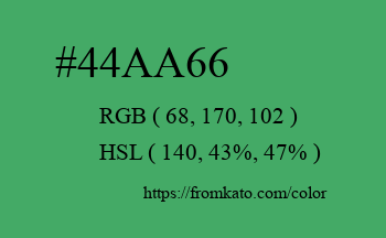 Color: #44aa66