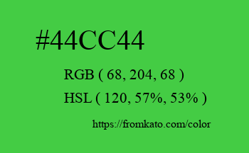 Color: #44cc44