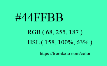 Color: #44ffbb