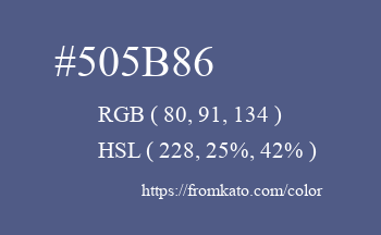 Color: #505b86