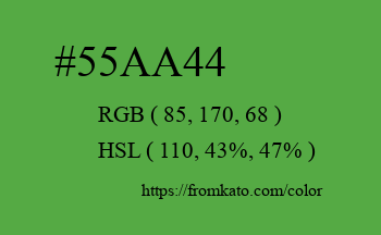 Color: #55aa44