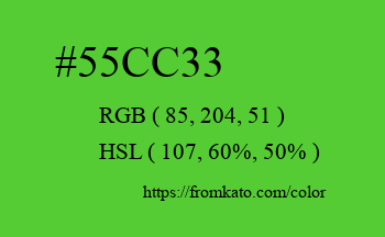 Color: #55cc33