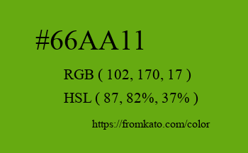 Color: #66aa11