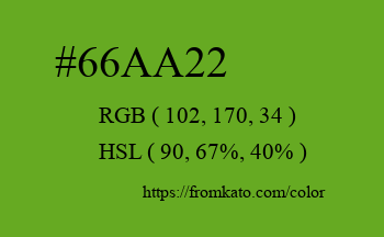 Color: #66aa22