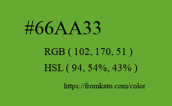 Color: #66aa33