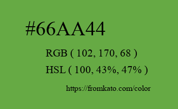 Color: #66aa44
