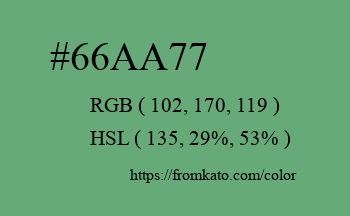 Color: #66aa77