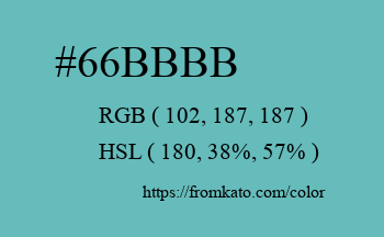 Color: #66bbbb