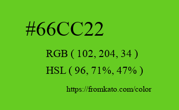 Color: #66cc22