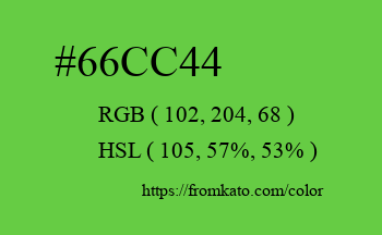 Color: #66cc44