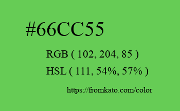 Color: #66cc55