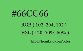 Color: #66cc66