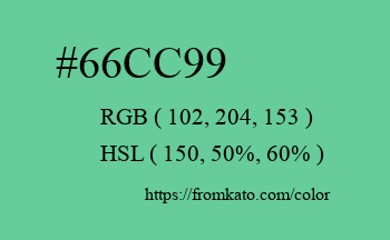 Color: #66cc99