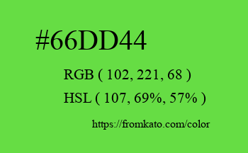 Color: #66dd44
