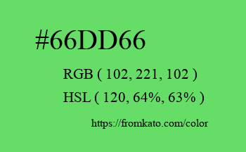 Color: #66dd66