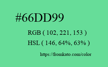Color: #66dd99