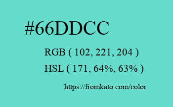 Color: #66ddcc