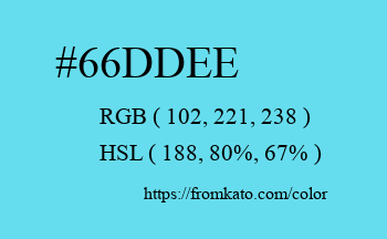 Color: #66ddee