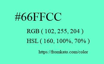 Color: #66ffcc