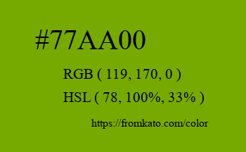 Color: #77aa00