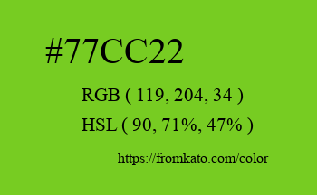 Color: #77cc22