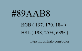 Color: #89aab8