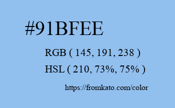 Color: #91bfee