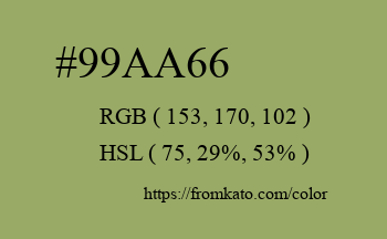 Color: #99aa66