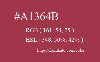 Color: #a1364b