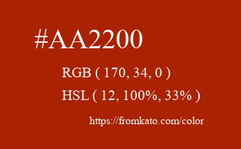 Color: #aa2200