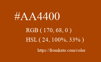 Color: #aa4400